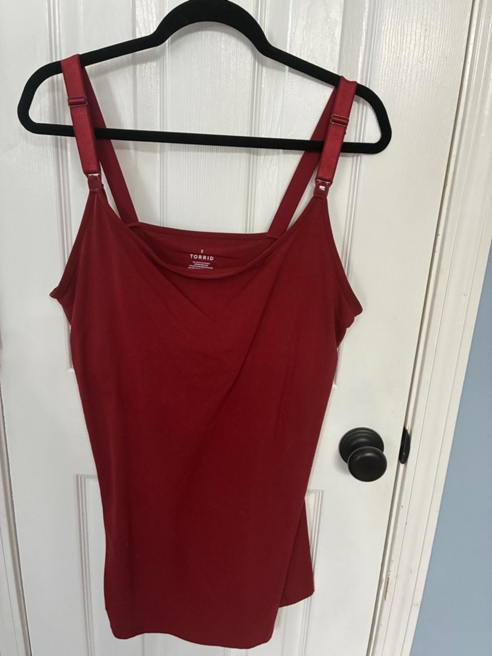 torrid Deep Wine Adjustable-Strap Nursing Tank top size 2